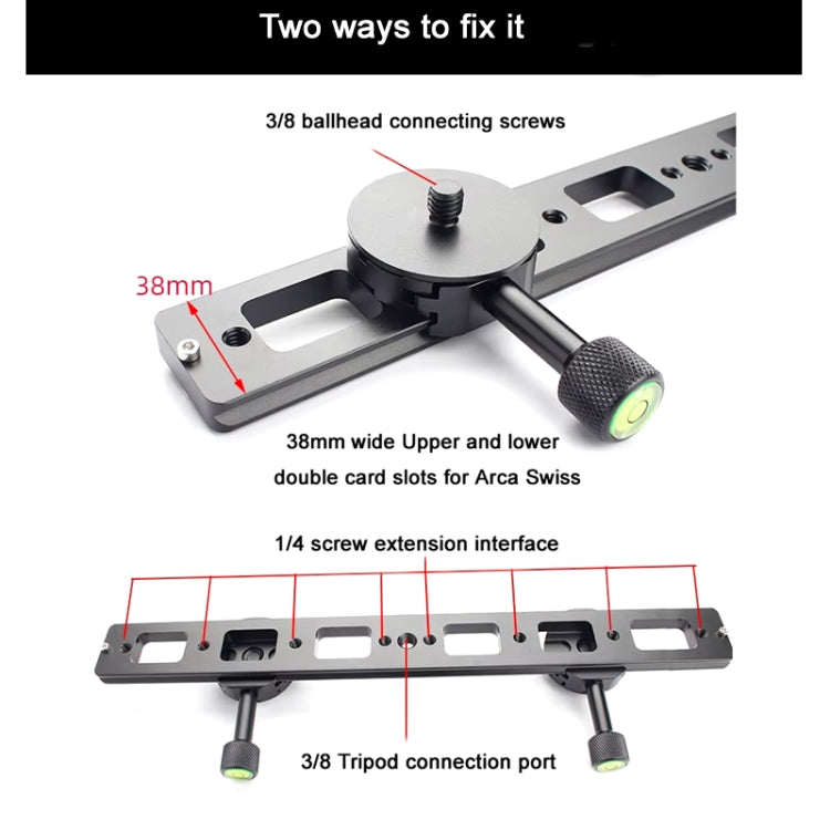 Double Camera Bracket Arca Swiss Quick Release Plate, Spec: PU240 - Quick Release Plate by buy2fix | Online Shopping UK | buy2fix