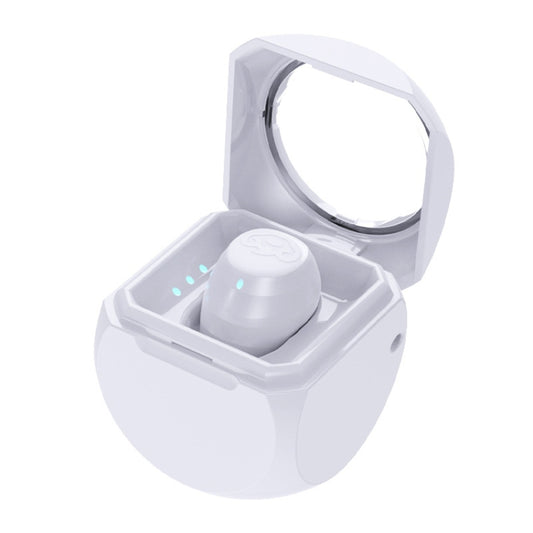 Q1 Mini Single Ear With Charging Compartment Wireless Invisible Stereo Bluetooth Earphone(White) - Bluetooth Earphone by buy2fix | Online Shopping UK | buy2fix