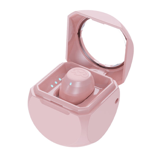 Q1 Mini Single Ear With Charging Compartment Wireless Invisible Stereo Bluetooth Earphone(Pink) - Bluetooth Earphone by buy2fix | Online Shopping UK | buy2fix