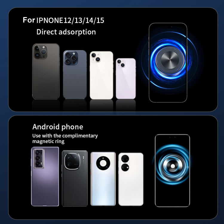 AIMITE M8 Car Phone Holder Vacuum Suction Cup Strong Magnetic Support Bracket(Silver) by AIMITE