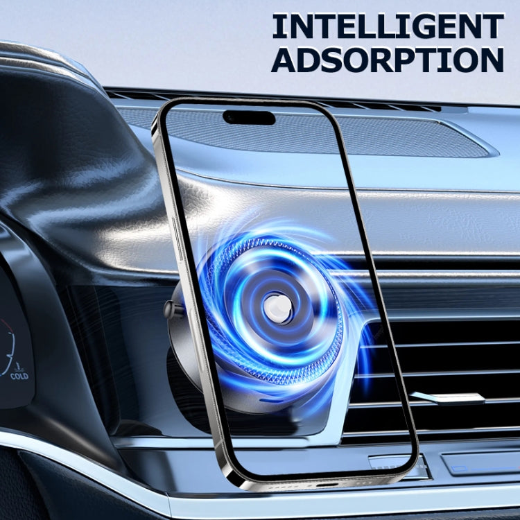 AIMITE M8 Car Phone Holder Vacuum Suction Cup Strong Magnetic Support Bracket(Silver) by AIMITE