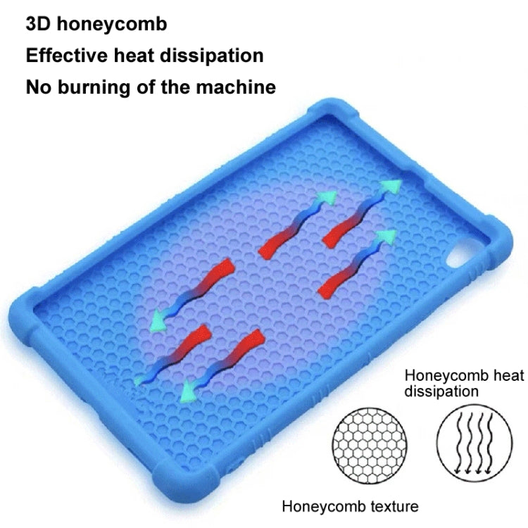 For Samsung Galaxy Tab A9+ Shockproof Silicone Tablet Protective Case With Holder(Blue) by buy2fix