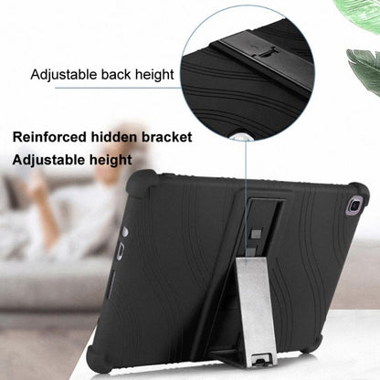 For Samsung Galaxy Tab A9+ Shockproof Silicone Tablet Protective Case With Holder(Red) by buy2fix