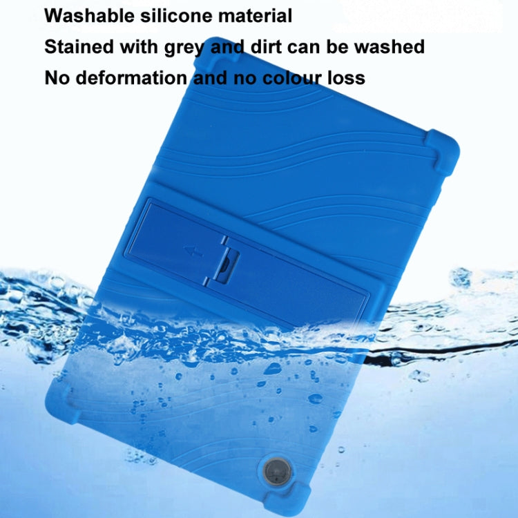 For Samsung Galaxy Tab A9+ Shockproof Silicone Tablet Protective Case With Holder(Blue) by buy2fix