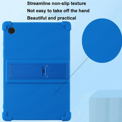 For Samsung Galaxy Tab A9+ Shockproof Silicone Tablet Protective Case With Holder(Blue) by buy2fix