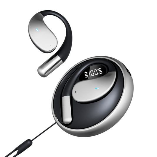 Q93 Planet Energy Ring Rotating Open-Ear Bluetooth Earphone With Lanyard(Black) - Bluetooth Earphone by buy2fix | Online Shopping UK | buy2fix