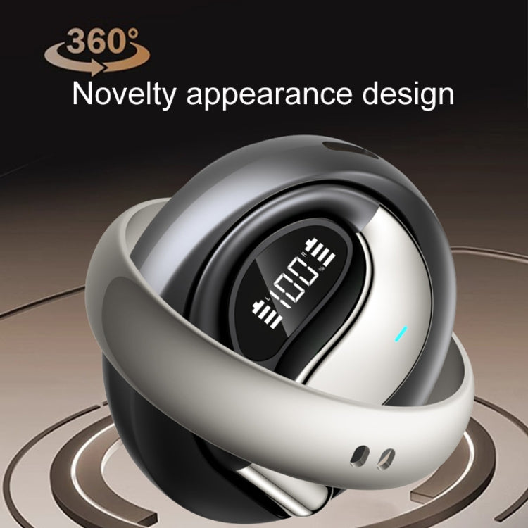 Q93 Planet Energy Ring Rotating Open-Ear Bluetooth Earphone With Lanyard(Black) - Bluetooth Earphone by buy2fix | Online Shopping UK | buy2fix
