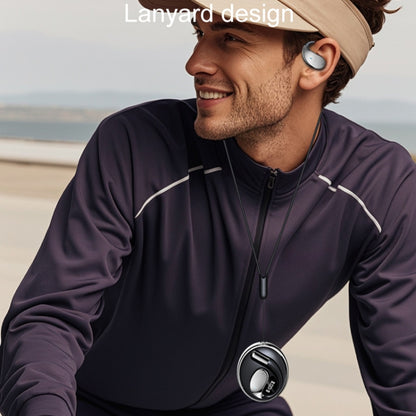 Q93 Planet Energy Ring Rotating Open-Ear Bluetooth Earphone With Lanyard(Black) - Bluetooth Earphone by buy2fix | Online Shopping UK | buy2fix
