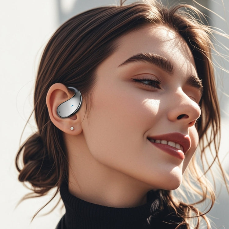 Q93 Planet Energy Ring Rotating Open-Ear Bluetooth Earphone With Lanyard(Black) - Bluetooth Earphone by buy2fix | Online Shopping UK | buy2fix