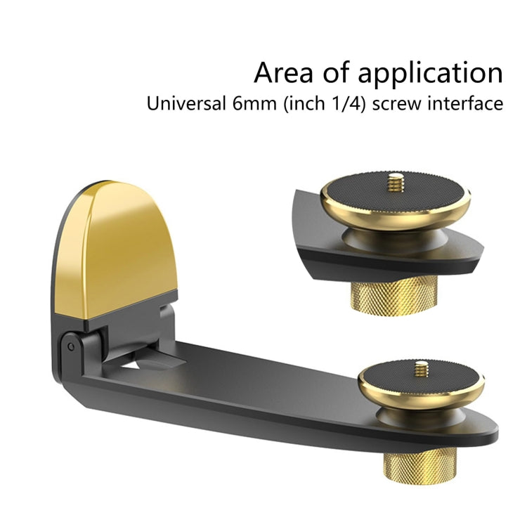 Aluminum Alloy Pan Head Adjustable Foldable Projector Wall Mount(Coffee Gold) - Accessories & Parts by buy2fix | Online Shopping UK | buy2fix