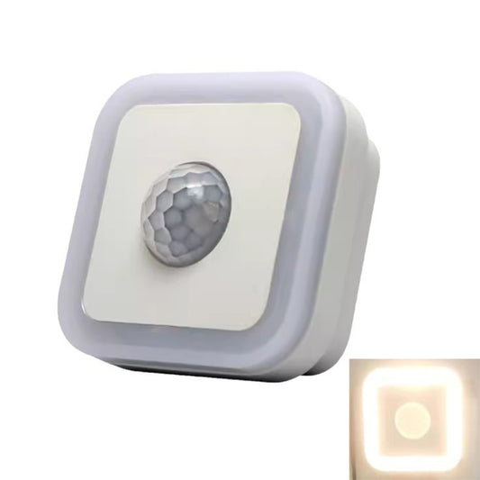 3W Home LED Human Auto Sensor Night Light Plug-In Wiring-Free Staircase Corridor Aisle Light, US Plug(Warm Light) - Sensor LED Lights by buy2fix | Online Shopping UK | buy2fix