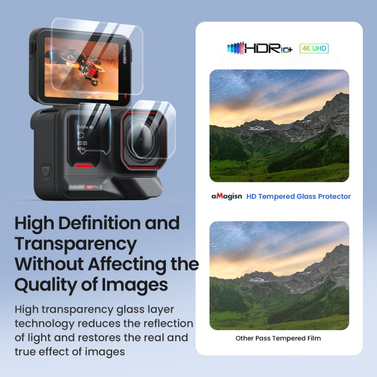 For Insta360 Ace Pro 2 aMagisn Tempered Glass Screen Protector, Spec: 2 Sets by aMagisn