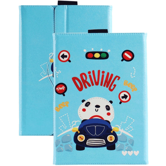 For UMIDIGI G1 Tab 10-11 inch Universal 360 Degree Rotation Leather Tablet Case(Blue Car) - Others by buy2fix | Online Shopping UK | buy2fix