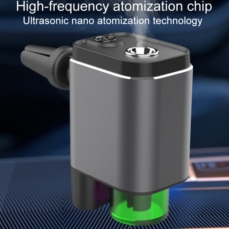 A26 Intelligent Car Air Vent Essential Oil Aromatherapy Diffuser Deodorizing Spray Scent Extender(Gray) by buy2fix
