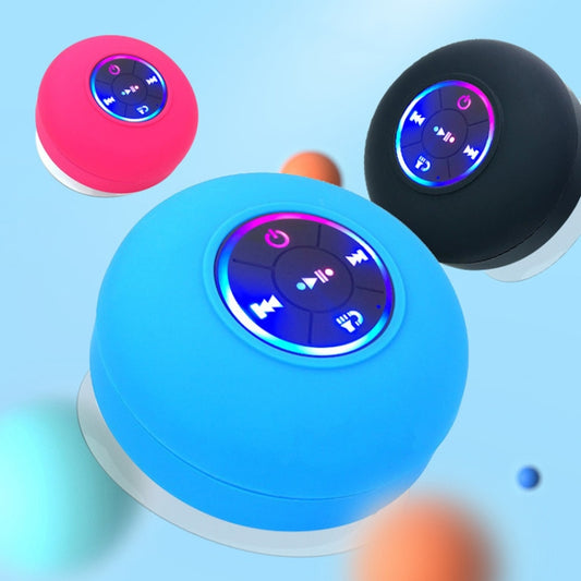 Bathroom Suction Cup Waterproof Bluetooth Stereo Portable Home Outdoor Dazzling Colorful Speaker(Blue) - Waterproof Speaker by buy2fix | Online Shopping UK | buy2fix