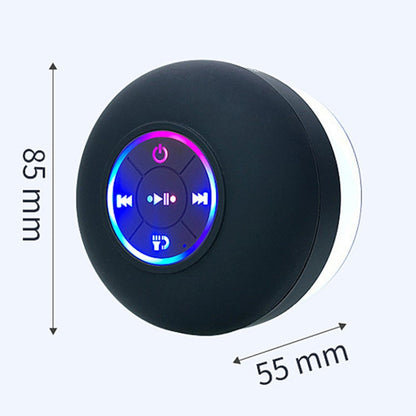 Bathroom Suction Cup Waterproof Bluetooth Stereo Portable Home Outdoor Dazzling Colorful Speaker(Red) - Waterproof Speaker by buy2fix | Online Shopping UK | buy2fix