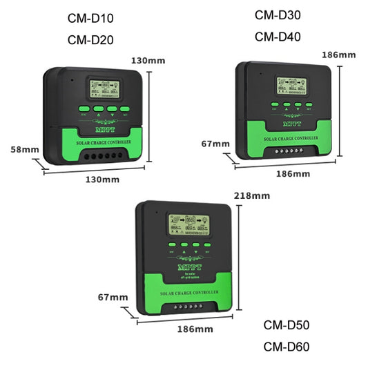 12V-24V 60A WIFI Remote MPPT Home Energy Storage Control System Solar Controller, Model: CM-D60 by buy2fix
