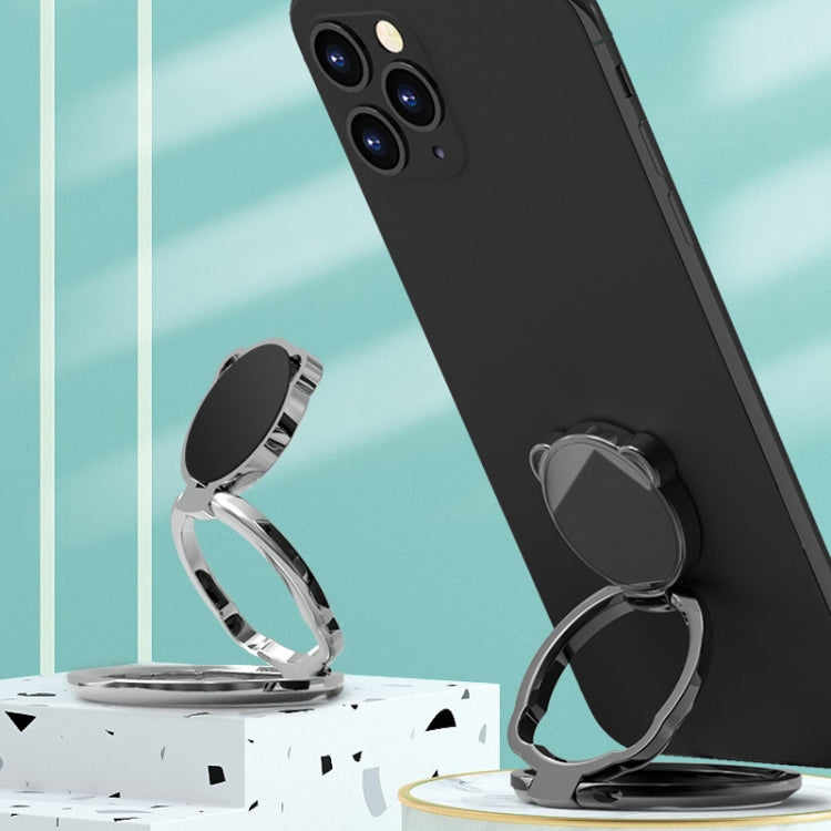 Universal Mobile Folding Finger Ring Holder 360 Rotation Desktop Phone Holder(Black) - Ring Holder by buy2fix | Online Shopping UK | buy2fix
