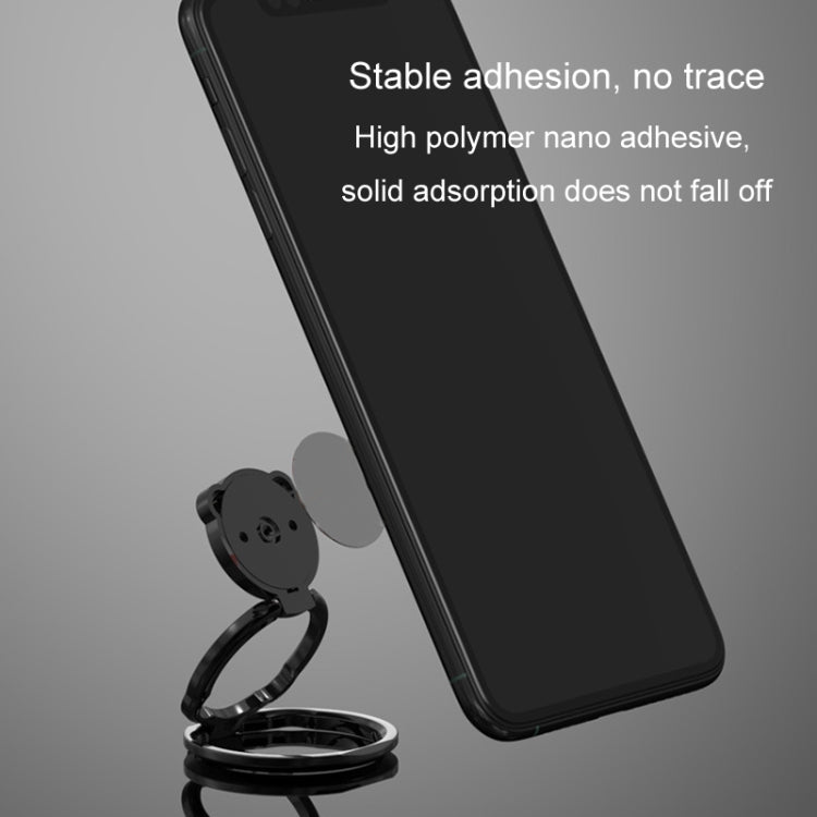 Universal Mobile Folding Finger Ring Holder 360 Rotation Desktop Phone Holder(Black) - Ring Holder by buy2fix | Online Shopping UK | buy2fix
