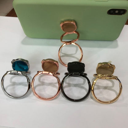 Universal Mobile Folding Finger Ring Holder 360 Rotation Desktop Phone Holder(Rose Gold) - Ring Holder by buy2fix | Online Shopping UK | buy2fix