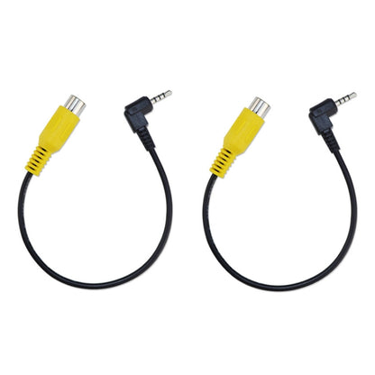 2.5mm 2pcs Stereo Four Section to RCA Female Car Navigation Video Cable - DIY Cables by buy2fix | Online Shopping UK | buy2fix