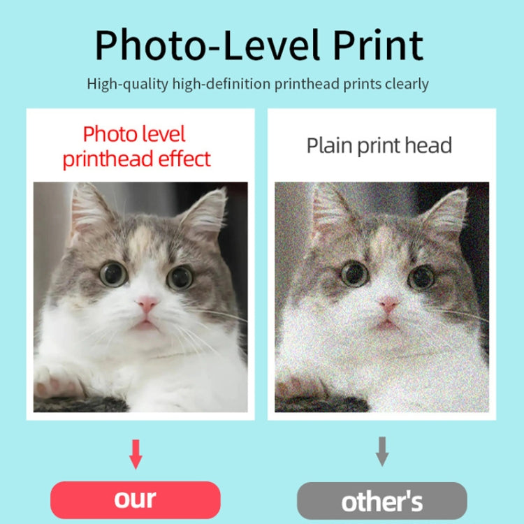 Portable Mini Thermal High Definition Student Wrong Title Photo Printer(Pink 16pcs /Set) by buy2fix