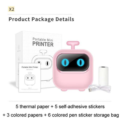 Portable Mini Thermal High Definition Student Wrong Title Photo Printer(White 16pcs /Set) by buy2fix