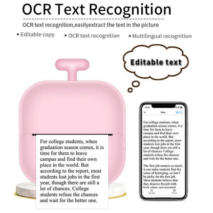 Portable Mini Thermal High Definition Student Wrong Title Photo Printer(Pink 16pcs /Set) by buy2fix