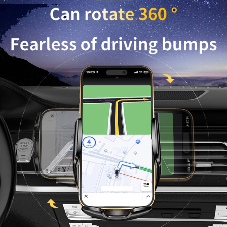Q96 Car Wireless Charging Cell Phone Navigation Mount, Style: Standard+Suction Cup by buy2fix