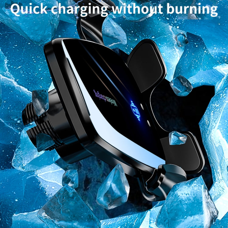 Q96 Car Wireless Charging Cell Phone Navigation Mount, Style: Standard+Suction Cup by buy2fix