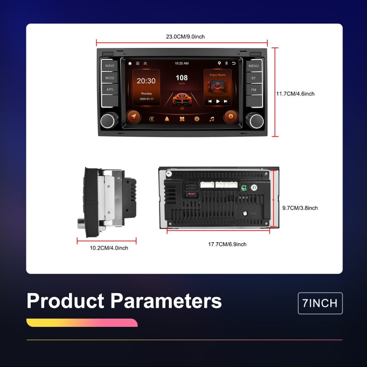 4+64G For Volkswagen Touareg 7-Inch Car WiFi Player Android 13 System Support CarPlay/Android Auto Standard Edition by buy2fix