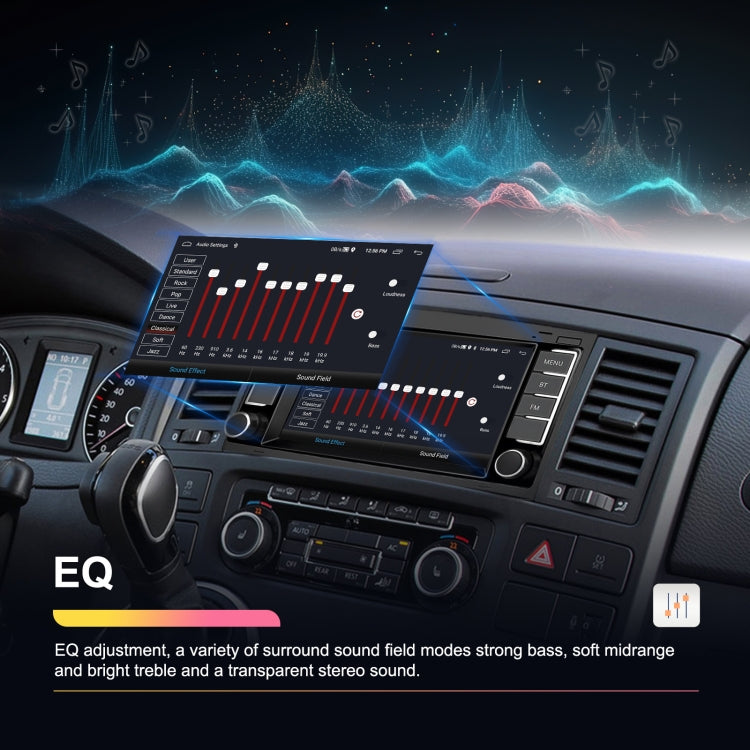 4+64G For Volkswagen Touareg 7-Inch Car WiFi Player Android 13 System Support CarPlay/Android Auto Standard Edition by buy2fix