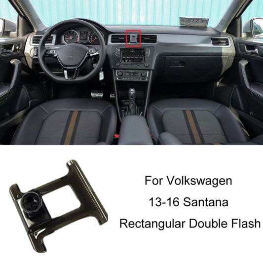 For Volkswagen Car Air Outlet Modified Mobile Phone Holder Base, Model: 13-16 Santana Rectangular Double Flash by buy2fix