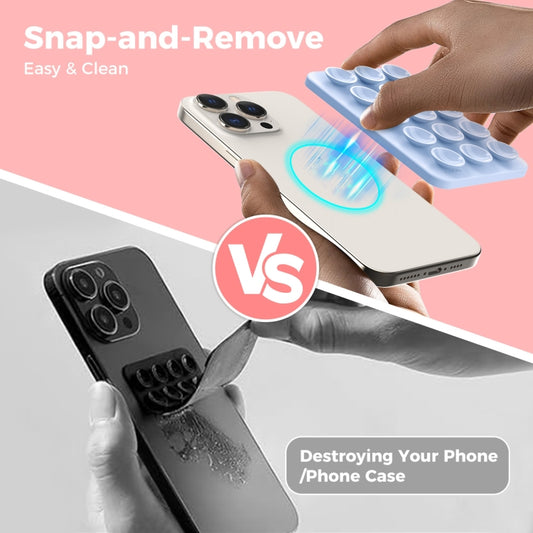 AhaStyle CY202 Suction Cup Magnetic Phone Holder Silicone Adhesive Mirror Sticker(Dark Blue) - Hand-Sticking Bracket by AhaStyle | Online Shopping UK | buy2fix
