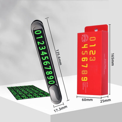 T1 Car Hidden Moving Phone Plate Vehicle Temporary Parking Number Board(Silver) by buy2fix