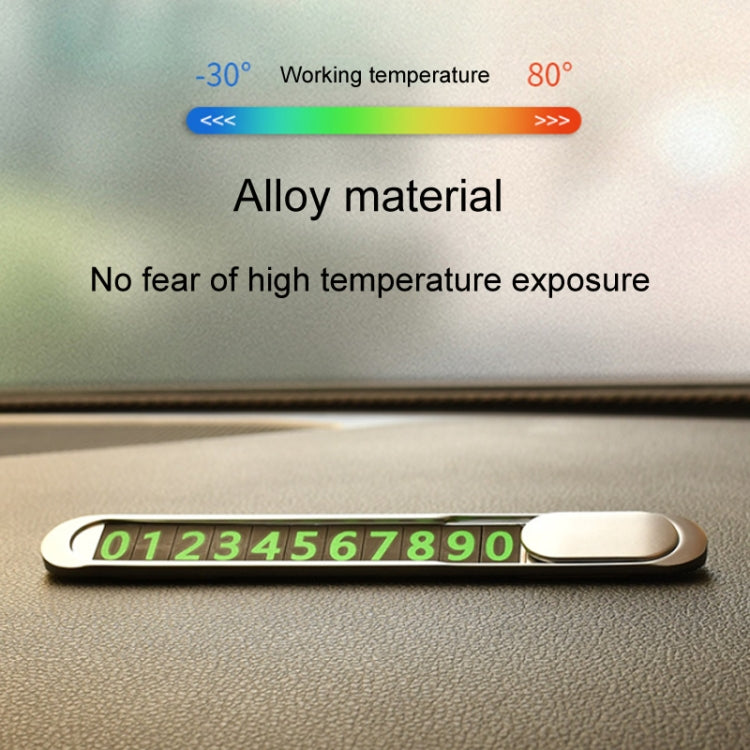 T1 Car Hidden Moving Phone Plate Vehicle Temporary Parking Number Board(Silver) by buy2fix