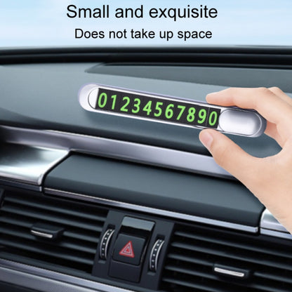T1 Car Hidden Moving Phone Plate Vehicle Temporary Parking Number Board(Silver) by buy2fix