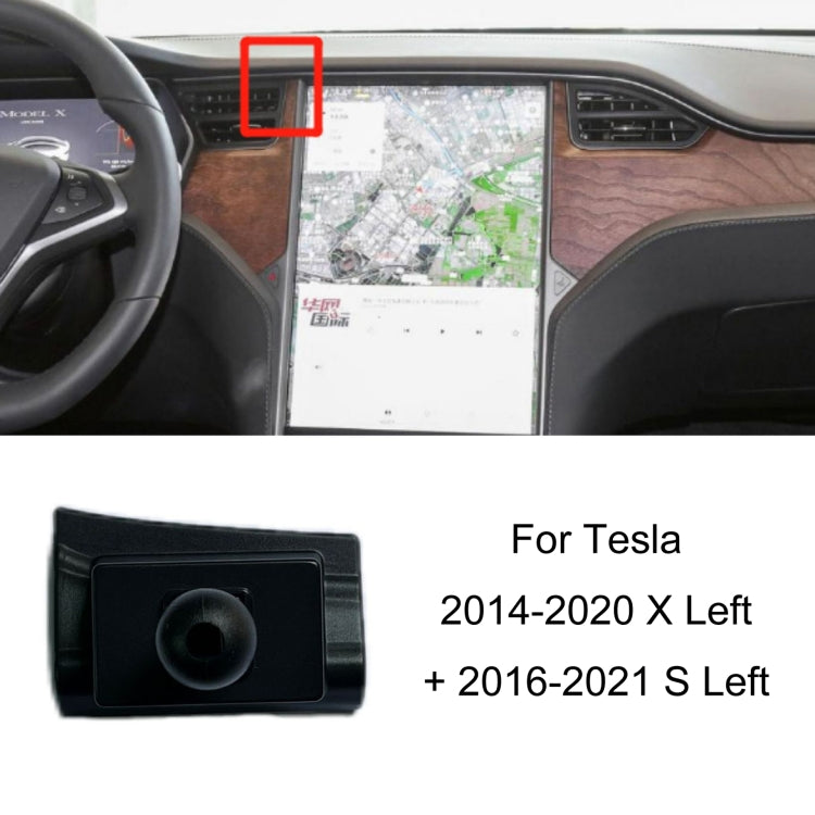 For Tesla Car Air Outlet Clip Phone Holder Base, Model: 14-20 X Left + 16-21 S Left by buy2fix