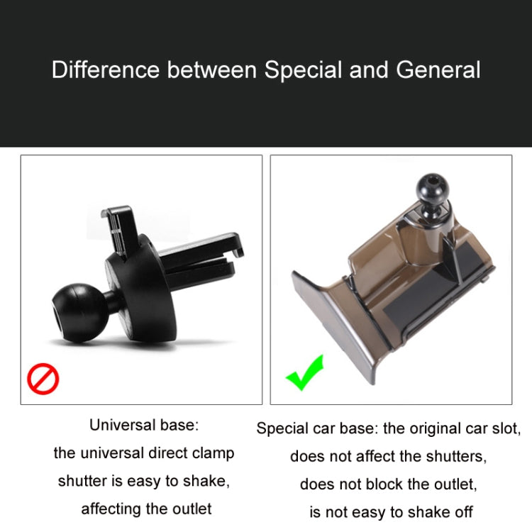 For Tesla Car Air Outlet Clip Phone Holder Base, Model: 19-22 Model 3+Model Y Rubber by buy2fix