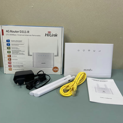 D311-R 4G CPE SIM Card Mobile Wireless Router Antenna Detachable, EU Plug by buy2fix