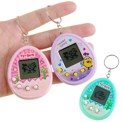 Electronic Pet Game Toy Feed Genie Nostalgic Virtual Cyber Digital Game Keychain Toy For Kids, Style: Chick (Pink) - Electronic Pets by buy2fix | Online Shopping UK | buy2fix