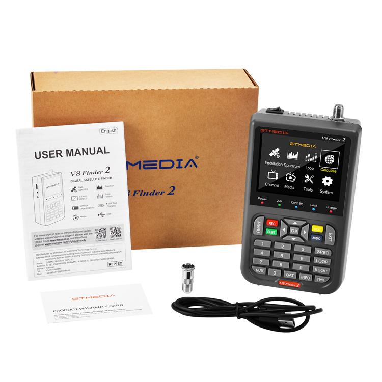 GTMedia Full HD Digital Satellite Finder With 3.5 Inch LCD Screen - Satellite Finder by GTMedia | Online Shopping UK | buy2fix