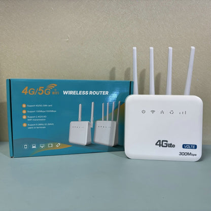 American Version 4G WiFi6 VOLTE CPE Wireless SIM Card Router With RJ45+RJ11, US Plug by buy2fix