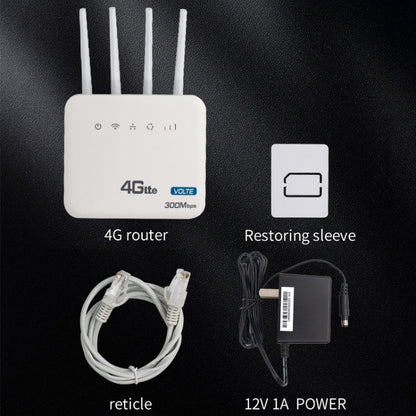 American Version 4G WiFi6 VOLTE CPE Wireless SIM Card Router With RJ45+RJ11, US Plug by buy2fix