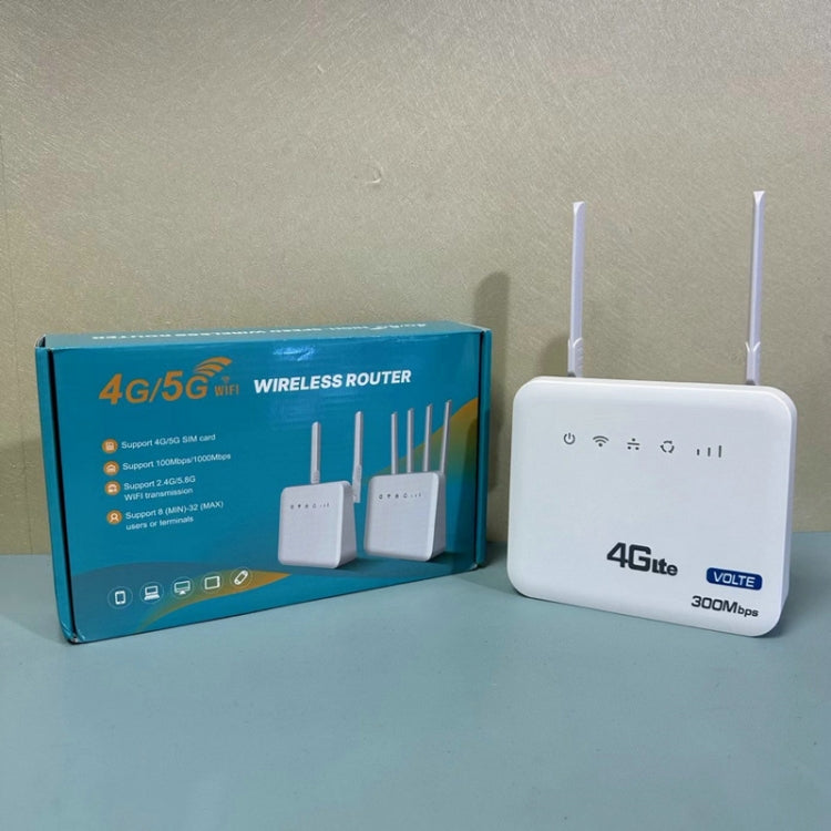 European Version 4G WiFi6 VOLTE CPE Wireless SIM Card Router With RJ45+RJ11, EU Plug by buy2fix
