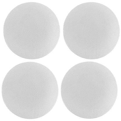 6.8cm 4pcs PU Leather Car Coaster Car Decorative Water Absorption Cup Sink Mat(White) by buy2fix