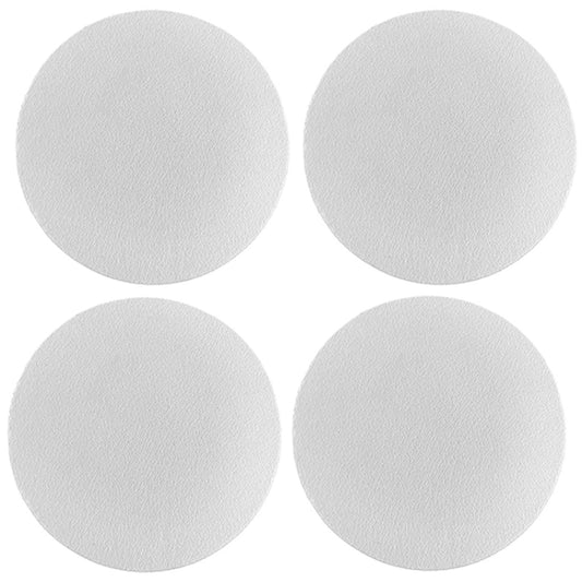 6.8cm 4pcs PU Leather Car Coaster Car Decorative Water Absorption Cup Sink Mat(White) by buy2fix