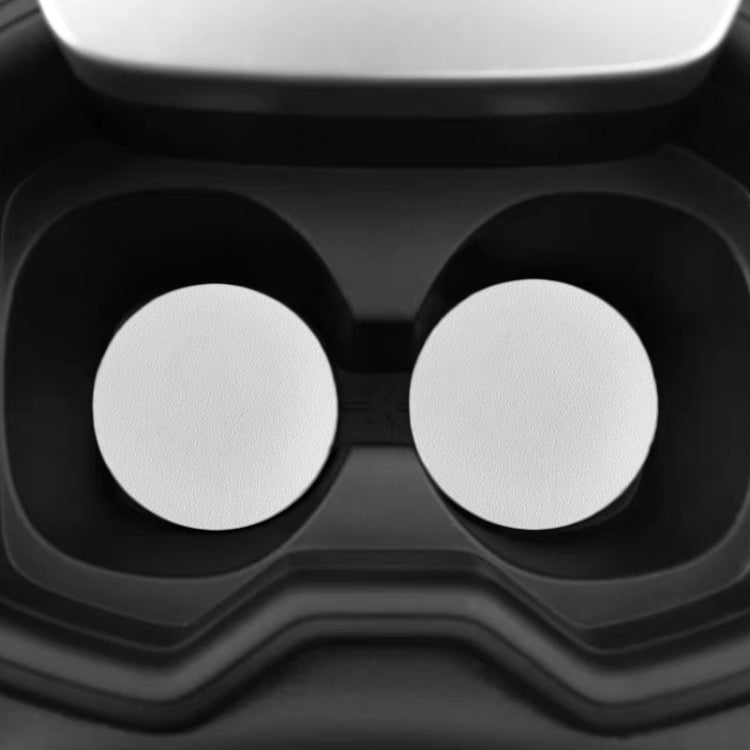 6.8cm 4pcs PU Leather Car Coaster Car Decorative Water Absorption Cup Sink Mat(White) by buy2fix