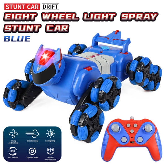 2.4G Kids Remote Control Toy Car Stunt Robot Dog Gesture Sensor Lights Music Spray Climbing Car, Color: Blue Single RC - RC Cars by buy2fix | Online Shopping UK | buy2fix