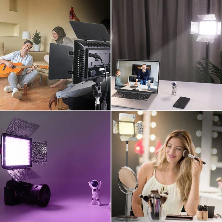 WS-300II Video Fill Light Dual Color Temperature LED Beauty Shooting Light, Spec: Single Lamp+US Plug Adapter -  by buy2fix | Online Shopping UK | buy2fix